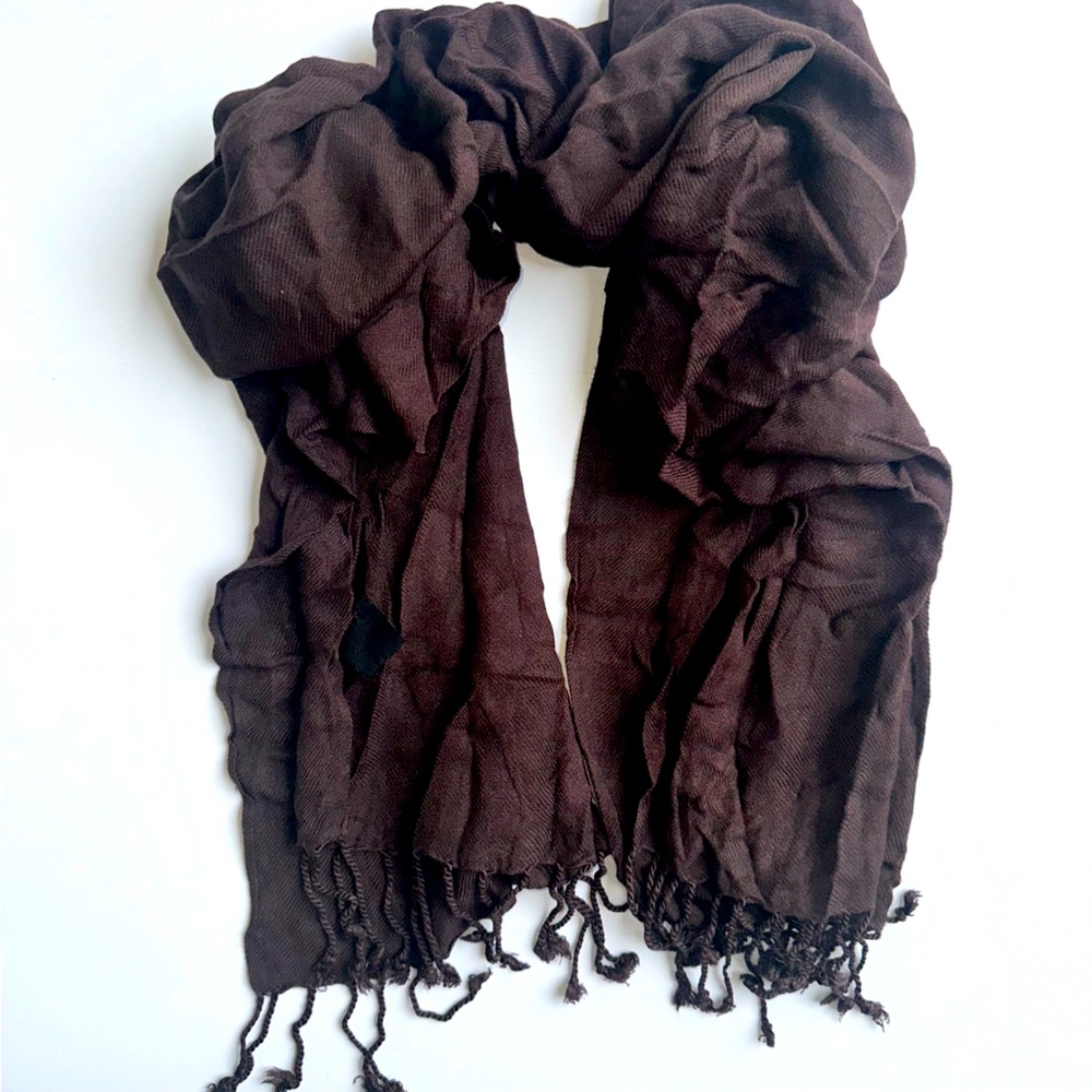 Elegant Brown Scarf 100% Rayon Made in India